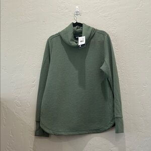 Lands' End Sage Cowl Neck Top -NWT